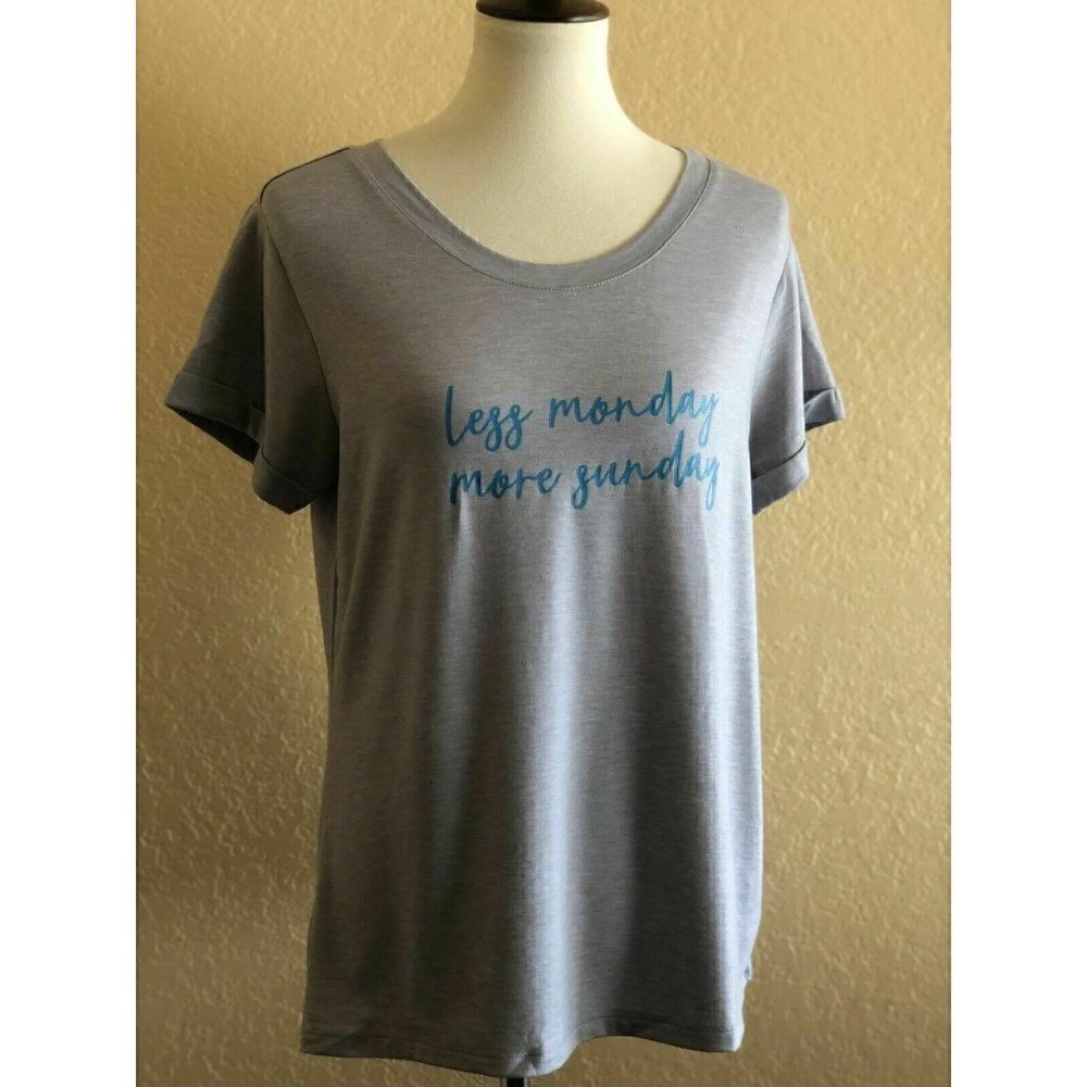 Natural Reflections Gray Less Monday light weight comfy cool Sleep Shirt